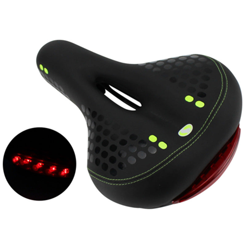 Comfortable Bike Seat with Shock Absorption and Light