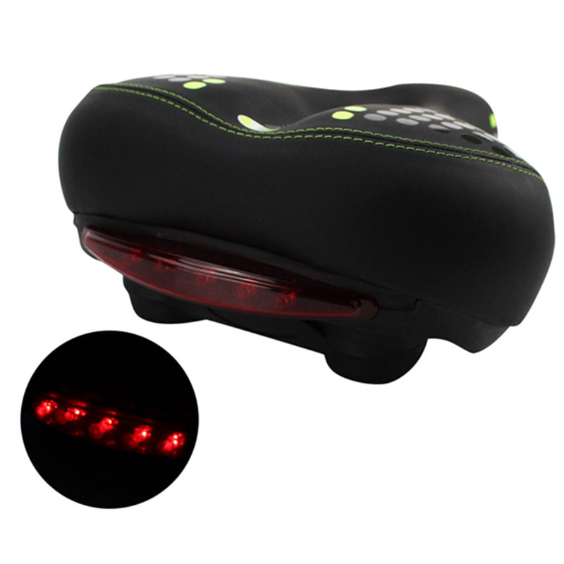 Comfortable Bike Seat with Shock Absorption and Light