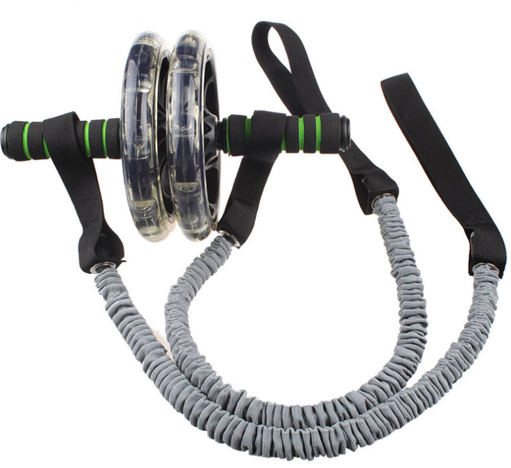 Ab Roller with Resistance Bands and Latex Tubes