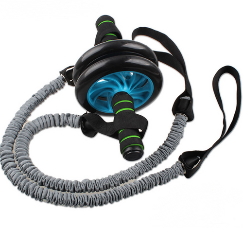 Ab Roller with Resistance Bands and Latex Tubes